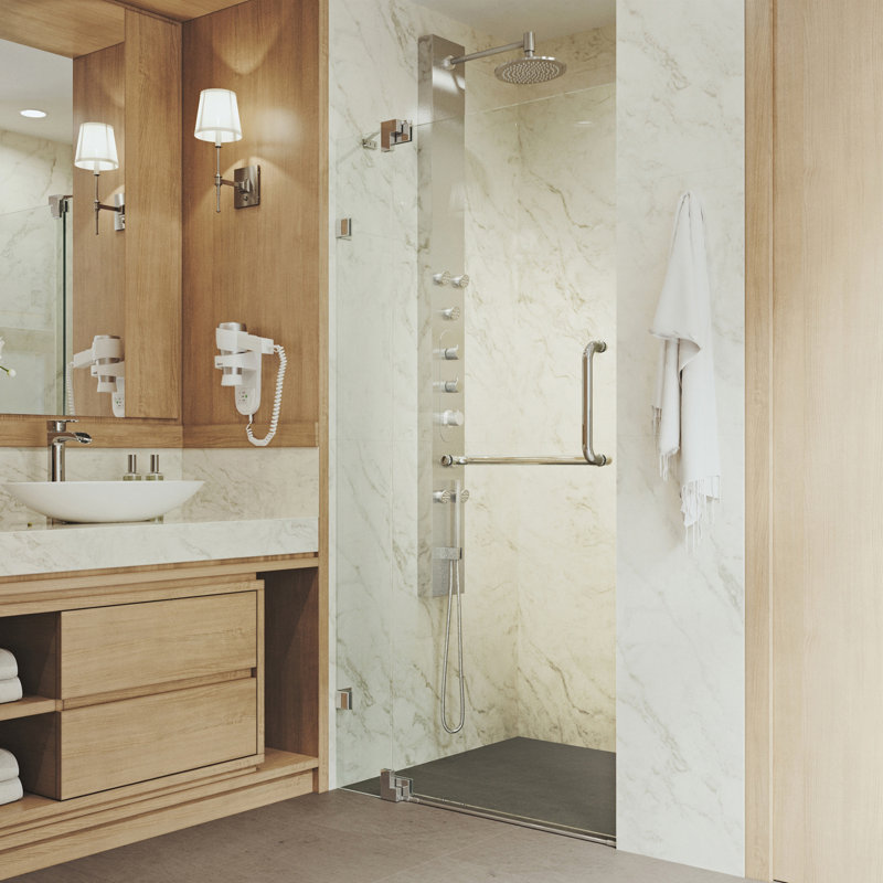 Vigo Pirouette 42 X 72 Pivot Frameless Shower Door Reviews