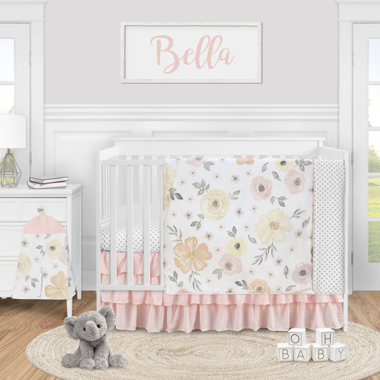 mini crib bed set