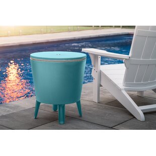 Keter Cool Bar Rattan Style Outdoor Patio Pool Cooler Convert Table 7.5 Gal 