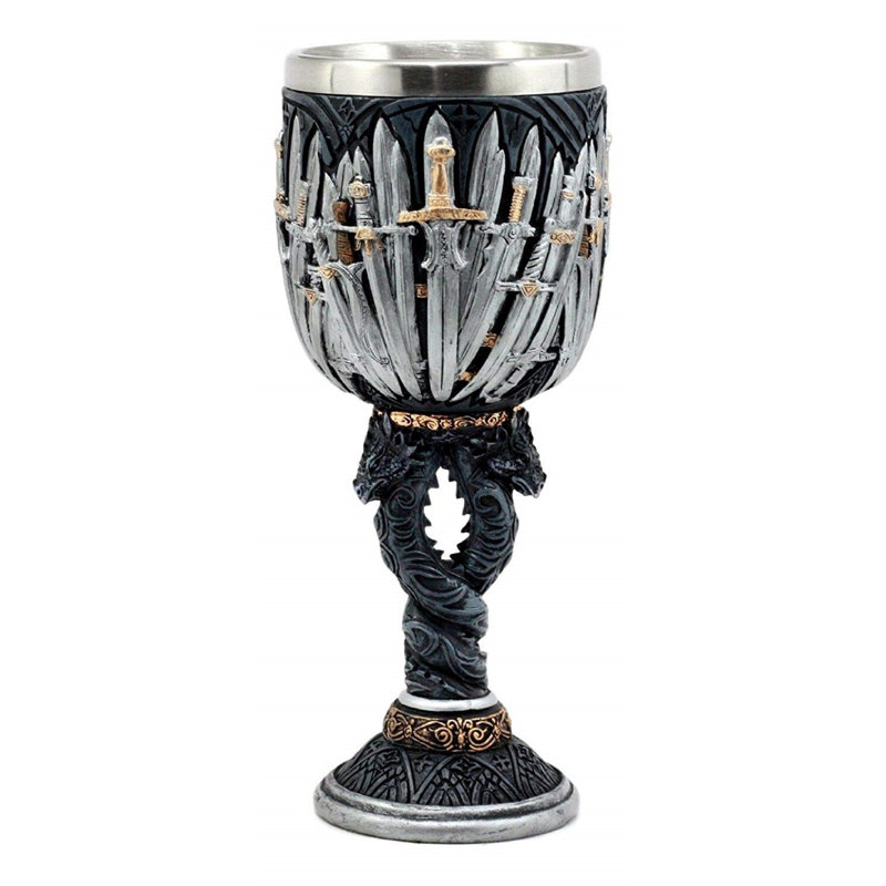 World Menagerie Mamedov 7 Oz Stainless Steel Stemmed Wine Glass Wayfair