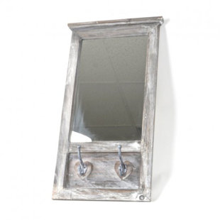 Fredonia Wooden Mirror Wall Mounted Coat Rack Fredonia Wooden Mirror Wall Mounted Coat Rack