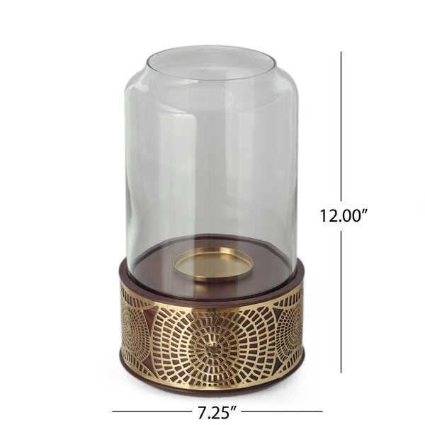 Filigree Metal Pear Lantern Candle Holder
