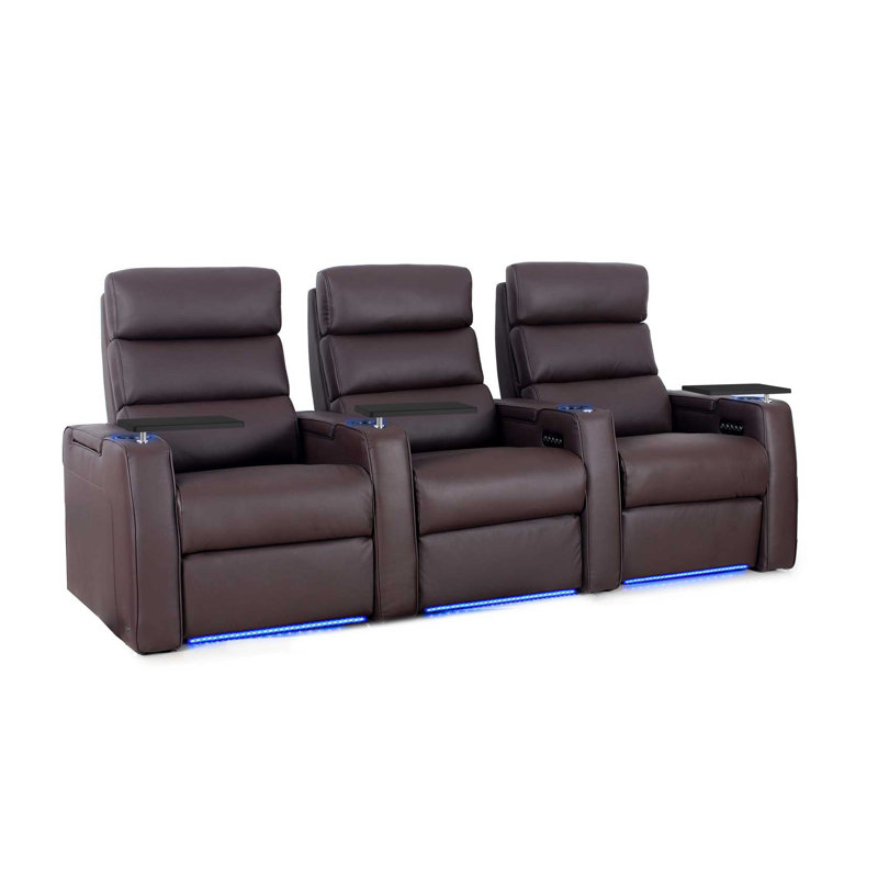 Orren Ellis Leather Home Theater Sofa Wayfair Orren Ellis Leather Home Theater