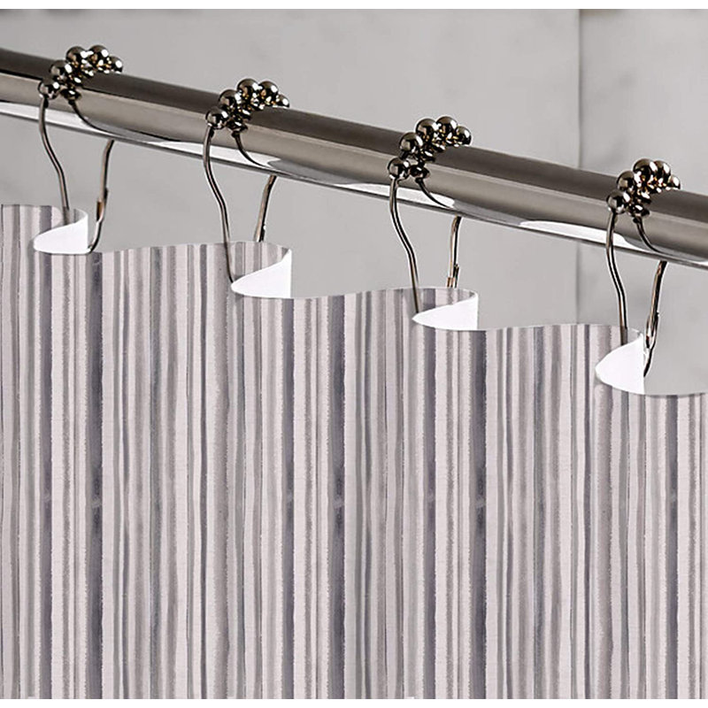 Three Posts Kalvin Cotton Single Shower Curtain Hooks Wayfair Shower Curtain Hooks