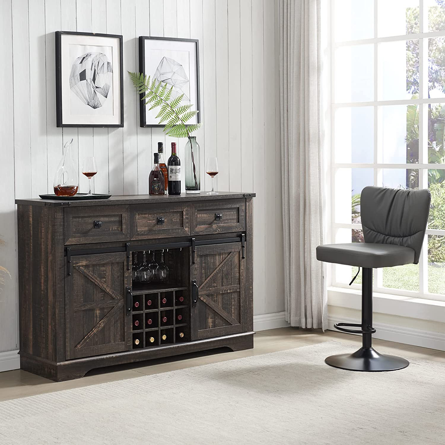 Rosalind Wheeler Aisaiah Bar with Wine Storage & Reviews | Wayfair