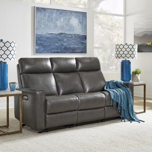 Pell Leather Reclining Sofa by Latitude Run 2019 Sale