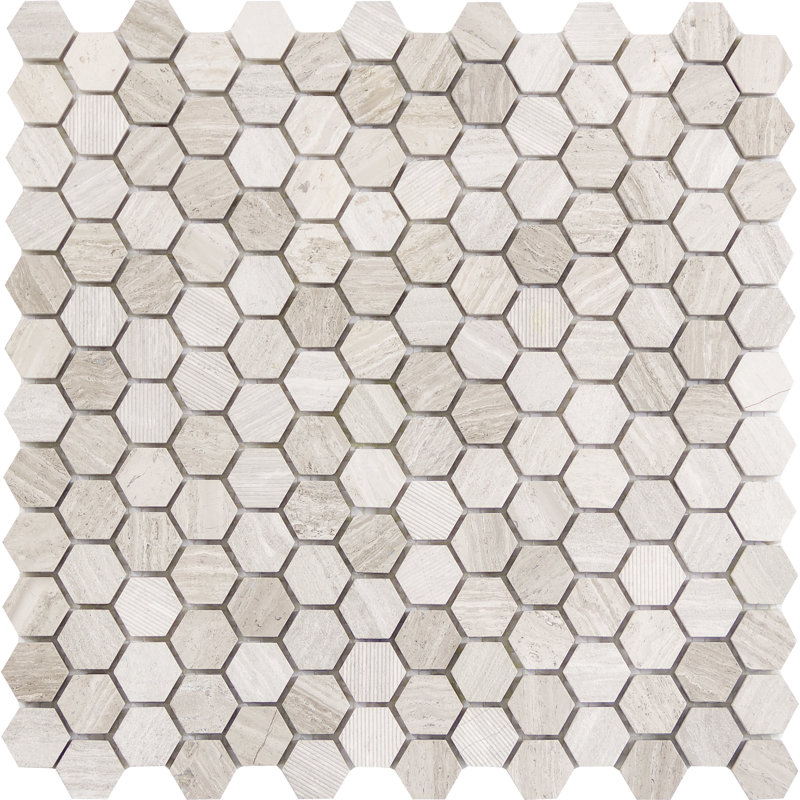 Emser Tile Metro Hex Mix 1 X 1 Limestone Mosaic Tile Wayfair