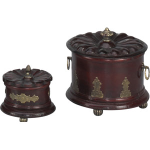 2 Piece Round Decorative Box Set
