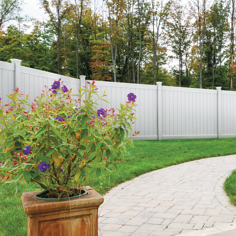 Wayside City Line Of Pvc Fence 6 Ft H X 8 Ft W Hamden Vinyl Fence Panel Wayfair