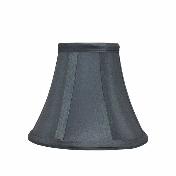 Ethan Allen Black Leather Silk Lined Chandelier Clip-On Lamp Shade NEW