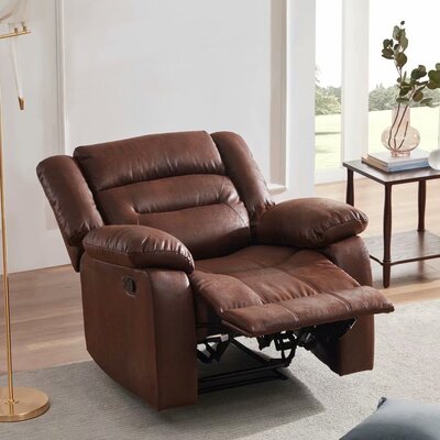 Jazirah 37'' Wide Faux Leather Power Swivel Home Theater Recliner with Massager -  Red Barrel Studio®, 672336CC11B44058A8E09D66A5888411