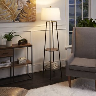 floor lamp with built in table