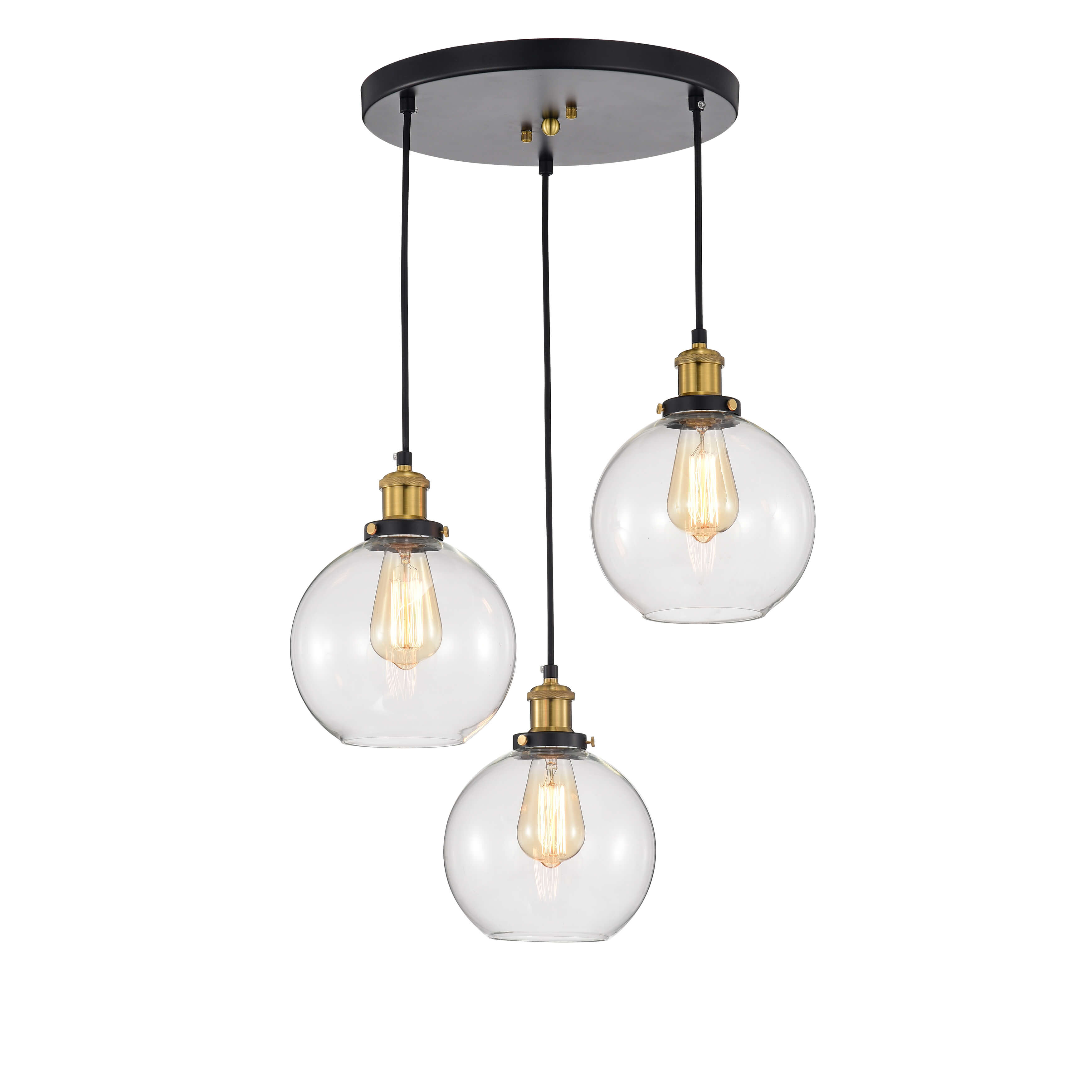 snead 3 light cluster globe pendant