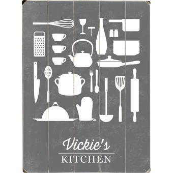 Artehouse Llc Personalized Kitchen Graphic Art Print Multi Piece