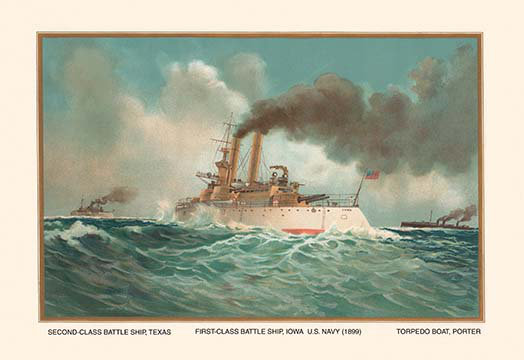 Buyenlarge Battleship Texas Battleship Iowa And Torpedoboat
