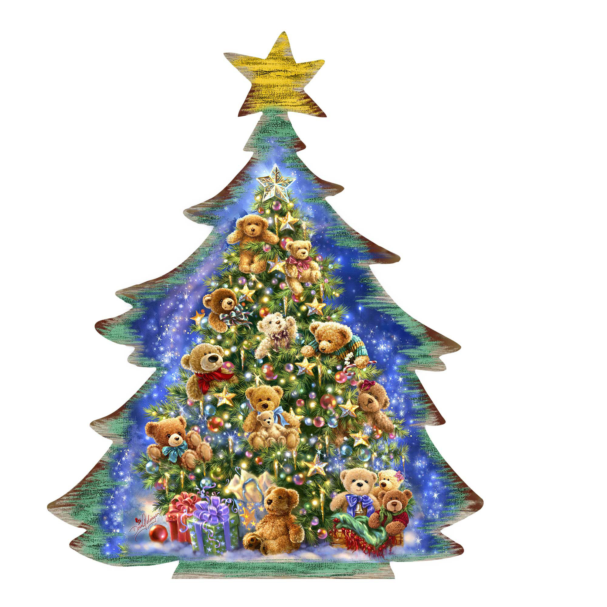 teddy bear christmas ornaments