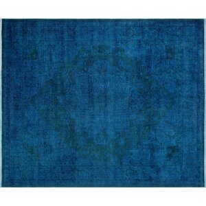 One-of-a-Kind Distressed Ormazd Hand-Knotted Blue Area Rug