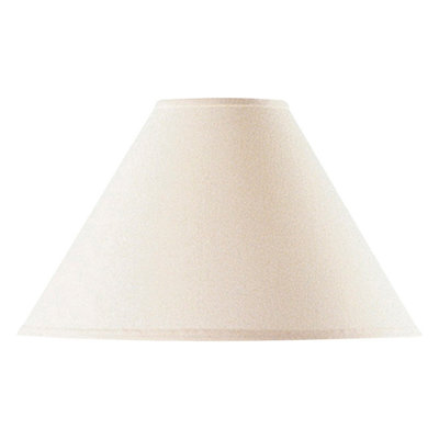 10" H x 17" W Linen Empire Lamp Shade ( Spider ) in Beige