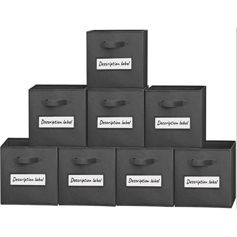 Latitude Run® Storage Cubes, 13 X 13 Inch Cube Storage Bins 8 ...
