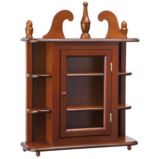 Go to store & view more images Design Toscano Savile Row Hardwood Wall Mounted Curio Cabinet