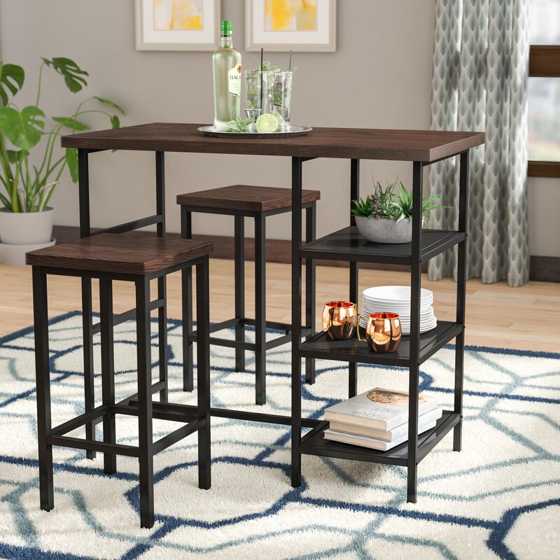 Du Bois 3 Piece Pub Table Set