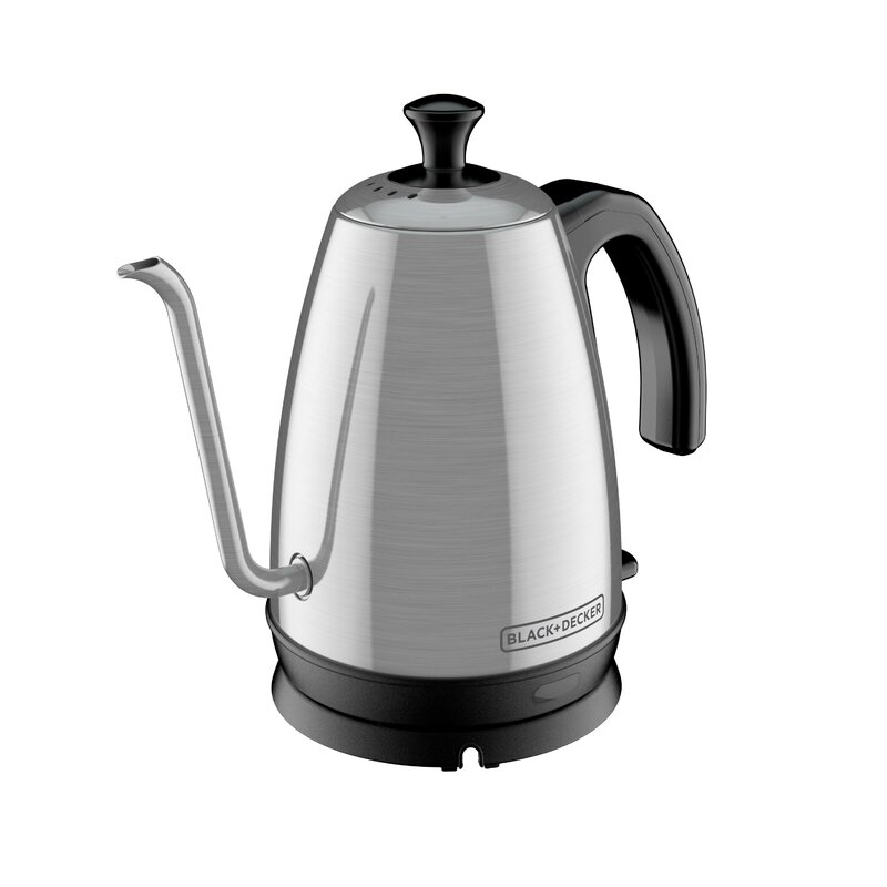 black electric tea kettle