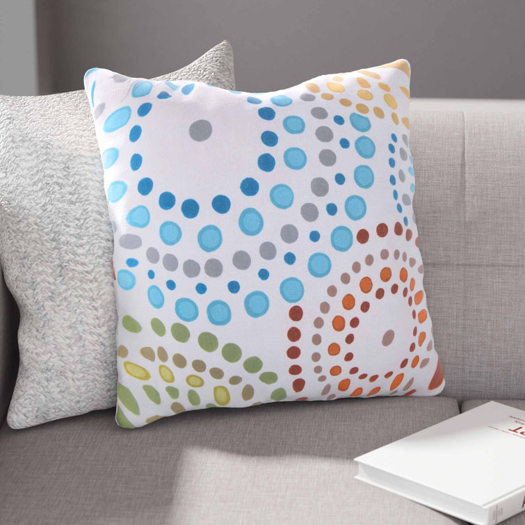 bright colored throw pillows