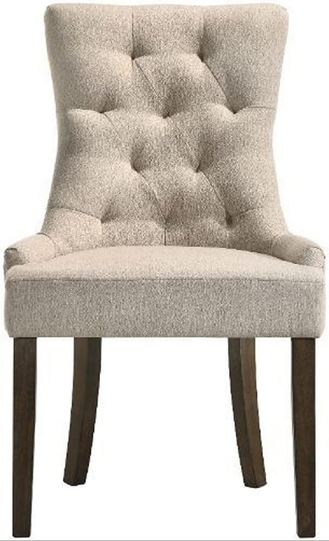 ZHENMIAO XINLEI TRADING INC Tufted Fabric Parsons Chair in Beige Wayfair