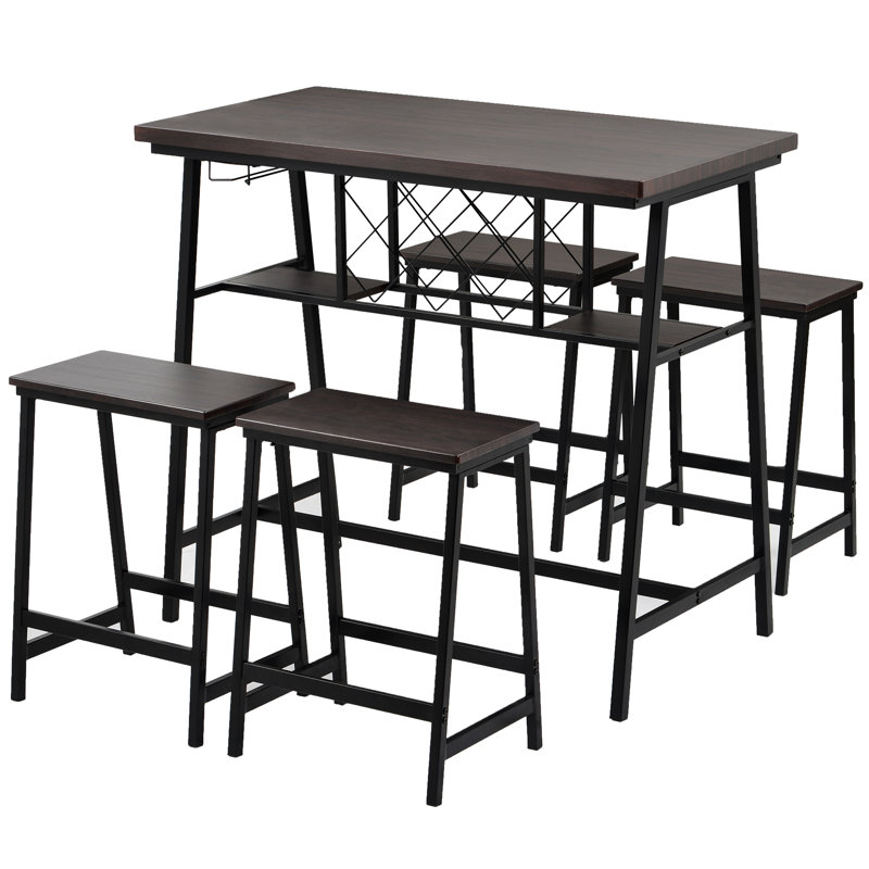 Red Barrel Studio® 5 Piece Counter Height Table Set With ...