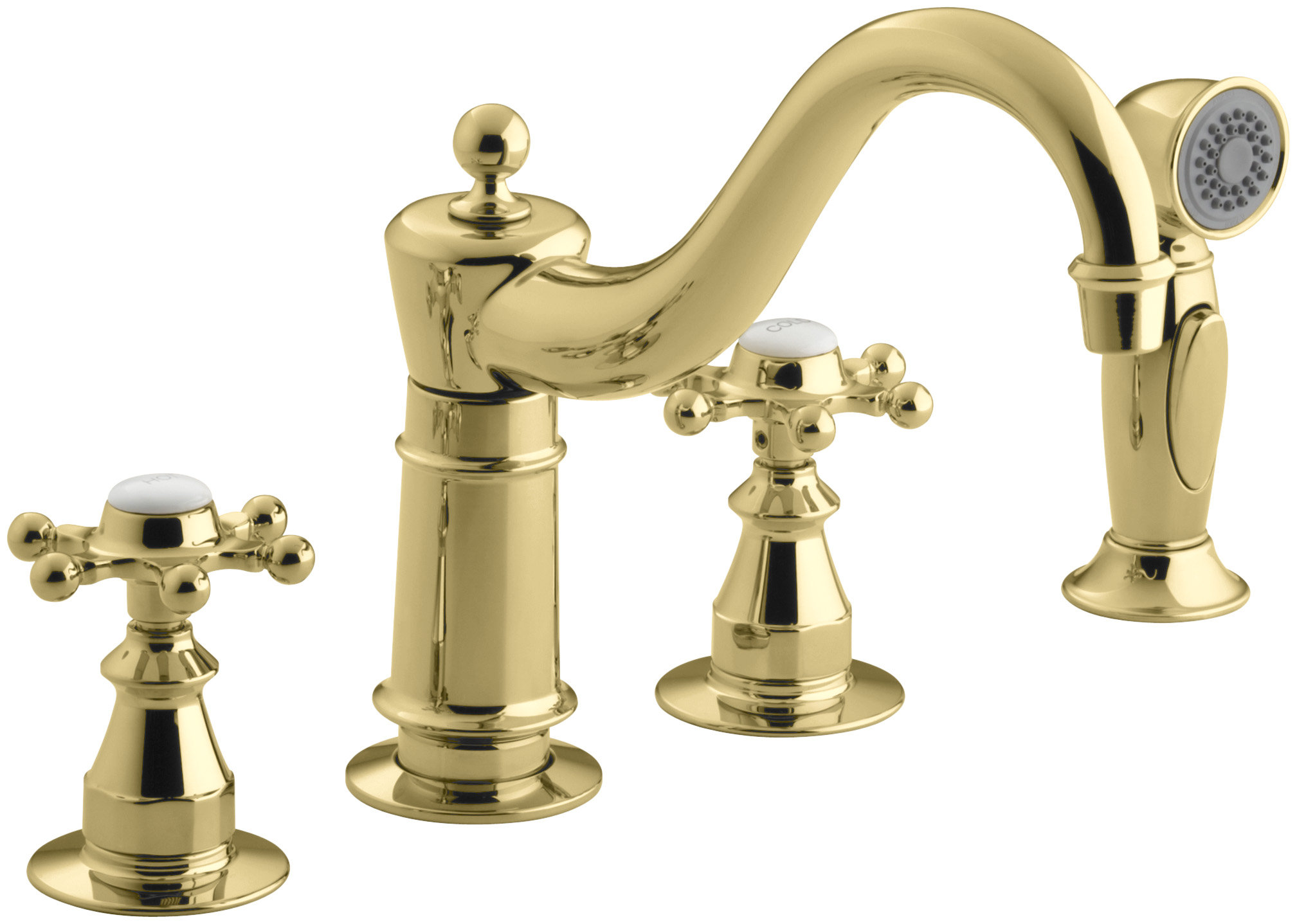 Kohler Antique Three Hole Kitchen Sink Faucet With 8 5 8 Spout