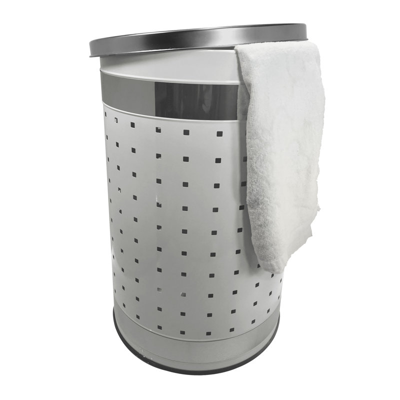 Orren Ellis Ventilated Stainless Steel Laundry Hamper And Clothes