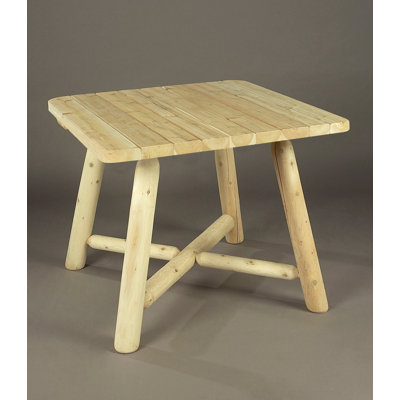 Rustic Natural Cedar Furniture Solid Wood Dining Table Finish: Natural