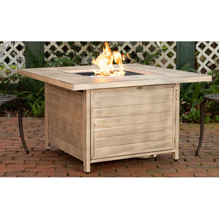 Rosecliff Heights Everly 24'' H x 42'' W Aluminum Propane Outdoor Fire ...