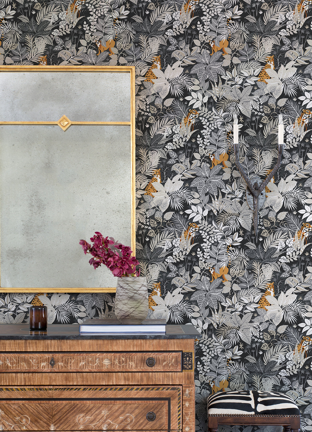 PrintFresh Peel & Stick Toile Wallpaper Wayfair