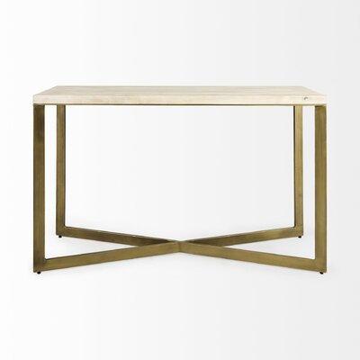 Mercer41 Antigua 50" Console Table  Color: Gold/Light Brown