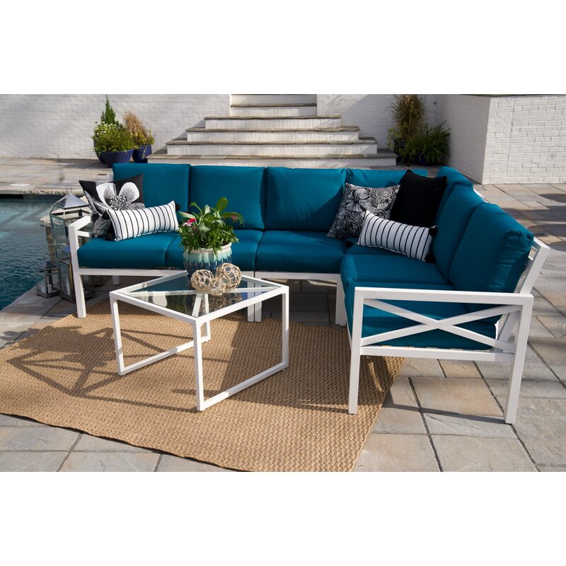 Hallie 5 Piece Sectional Set with Cushions
