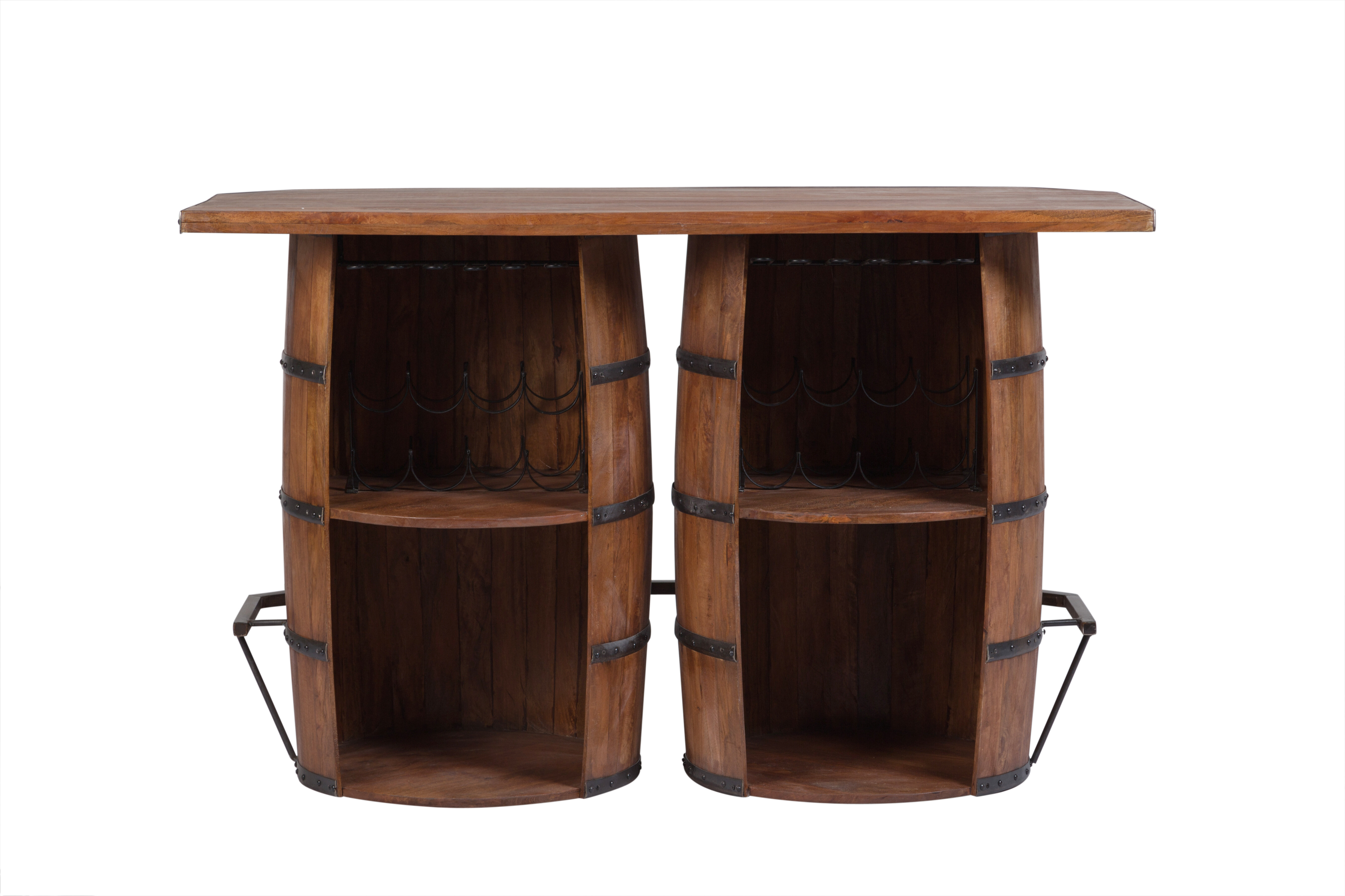 Wakefield Double Barrel Bar With Wine Storage