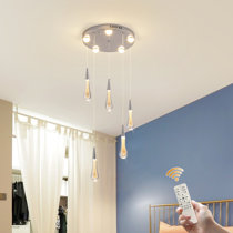 Corridor,Living Room.LED Bulb Leading Lighting 1 Light Crystal Pendant with Plating Nickel Finish,Modern Pendant Fixture with Polyhedral,Opal Crystal Shade for Bar Dining Room not Include
