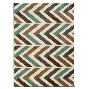 Halvard Ivory/Turquoise Area Rug