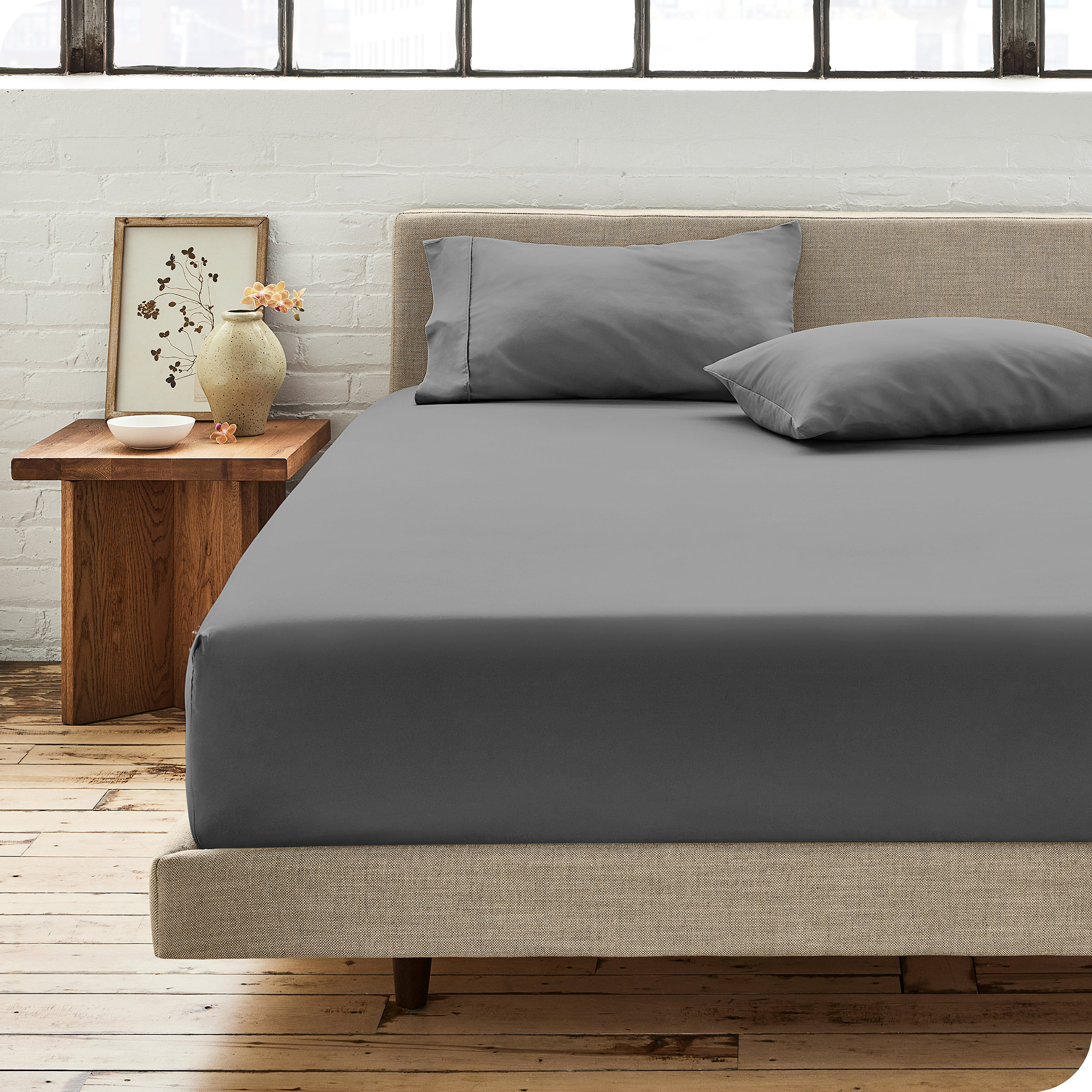 Bare Home 100% Organic Cotton Fitted 