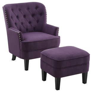 Dark Purple Wingback Chair Wayfair
