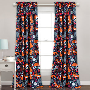 Sidney Room Darkening Rod Pocket Curtain Panels (Set of 2)