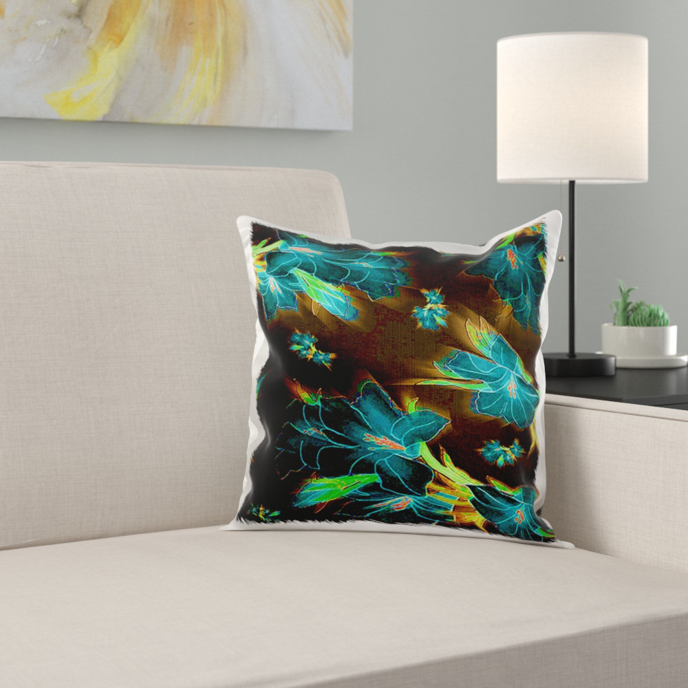 East Urban Home Whimsical Floral Dream Throw Pillow Cover Wayfair