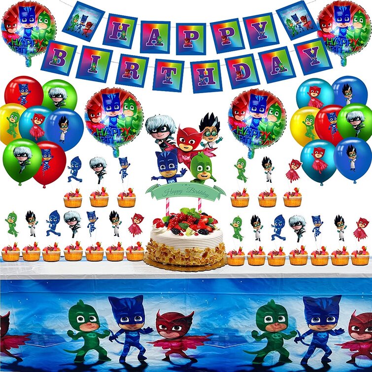 Monster Truck Birthday Decorations Balloons Happy Birthday Banner Cake Decorations Cupcake Toppers for Kids Truck Birthday Party Supplies