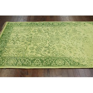 Bristol Hand Knotted Green Area Rug