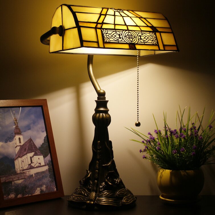 bankers lamp yellow