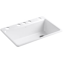 Wayfair | Cast Iron White Kitchen Sinks You'll Love in 2022