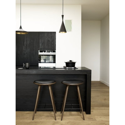 Carone 27" Bar Stool Mater Finish: Dark Stained Beech Wood