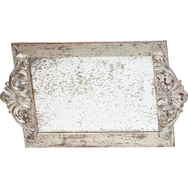 Abigails Vanity Tray With Faux Antique Mirror Surface & Reviews Vanity Tray with Faux Antique Mirror Surface - Abigails Vanity Tray With Faux Antique Mirror Surface & Reviews