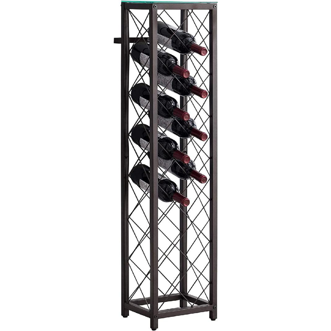 Rebrilliant Kalley 13 Bottle Floor Wine Bottle Rack in Black Wayfair